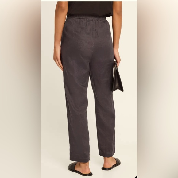 Eileen Fisher Pants - Eileen Fisher Organic Linen Pull On Pants Washed Black Beachy Resort , size L